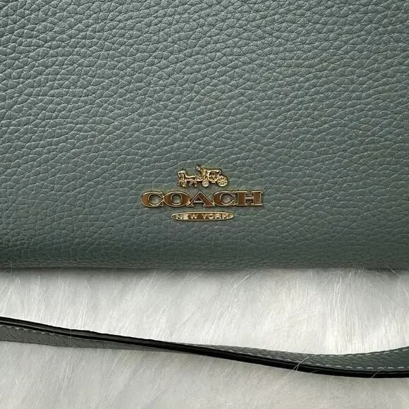 Coach Laurel Large Shoulder/Crossbody Bag Sage Soft Pebble Leather NWT CY684 - Picture 11 of 12